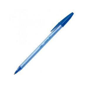 Penna singola BIC Cristal Soft blu su sfondo bianco