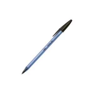 Penna singola BIC Cristal Soft nera su sfondo bianco
