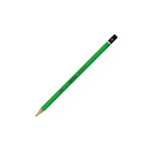 Matita singola BIC Criterium 550 2B, verde con estremità nera, su sfondo bianco