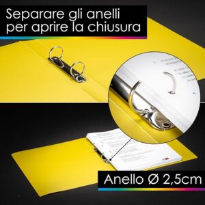OfficeTree – Raccoglitore A4 a 2 anelli, dorso 3,5 cm