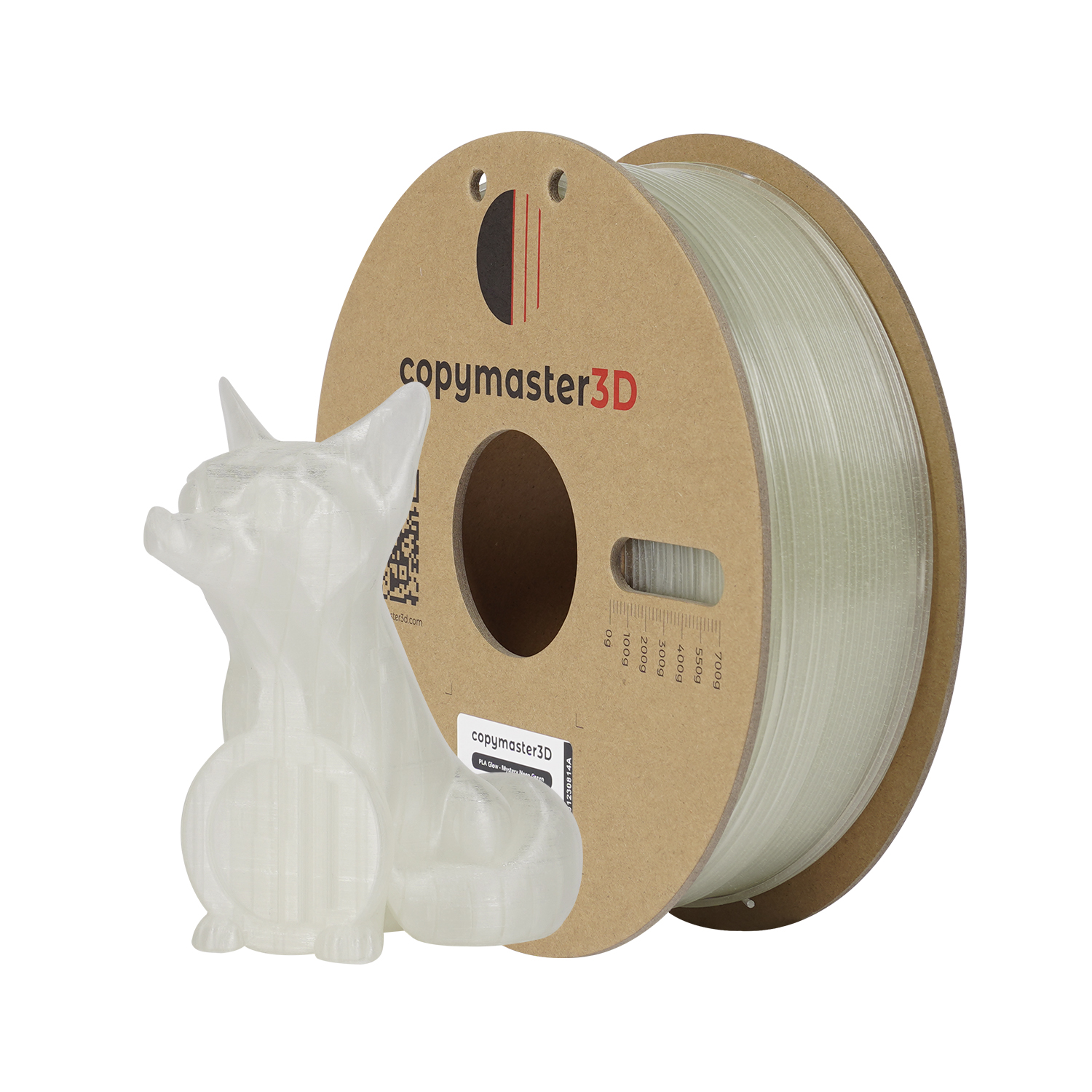 Copymaster3D PLA Glow – filamento fosforescente 1,75 mm, 1 kg – Mystery Neon Green