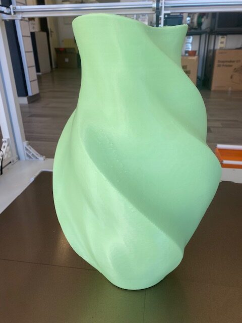 Vaso Ondulato – PETG Matte verde menta, 44 cm - immagine 2