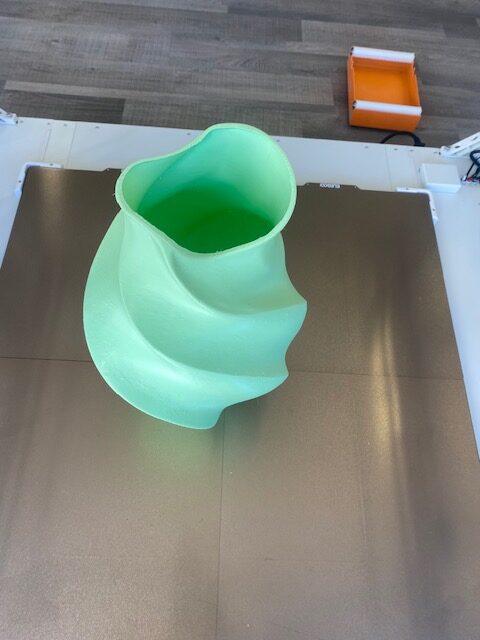 Vaso Ondulato – PETG Matte verde menta, 44 cm - immagine 3