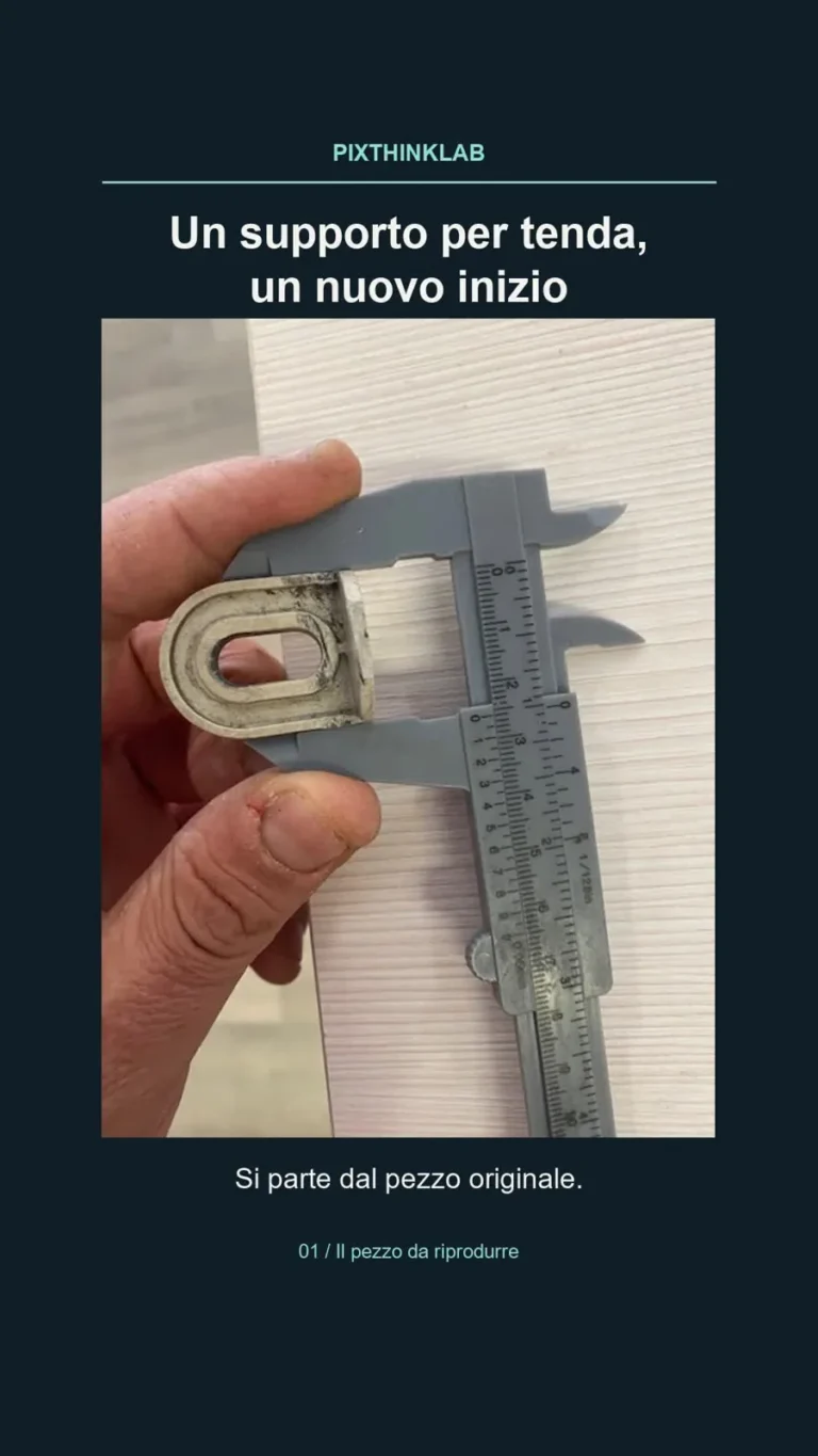 Un supporto per tenda, dal pezzo alle nuove stampe